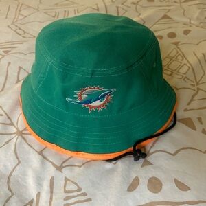 Miami Dolphins Green and Orange Bucket Hat